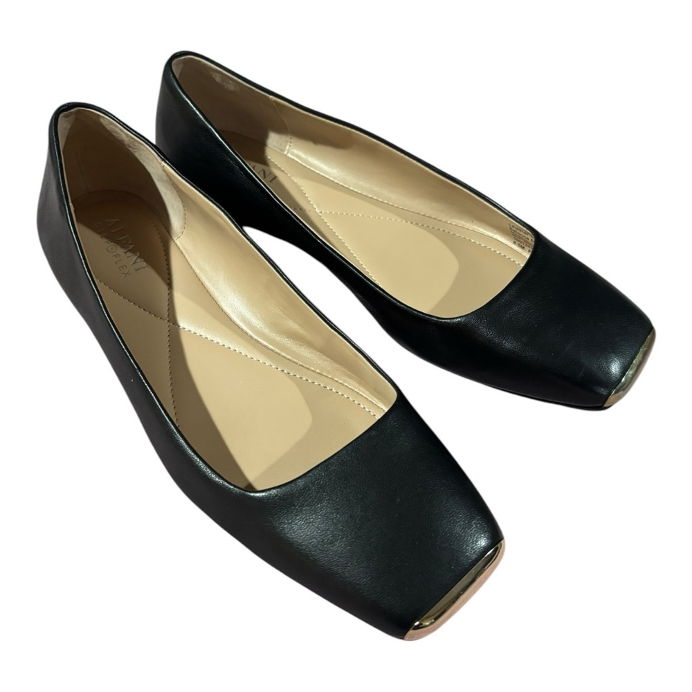 Alfani women’s Neptoon Faux Leather square toe ballet flats black 8.5M New